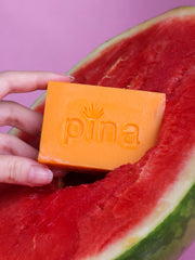 Brightening BFFs Trio: Pina Light Soap (135g), Light Soap Bundle of 3 (75g), and Glow Lotion